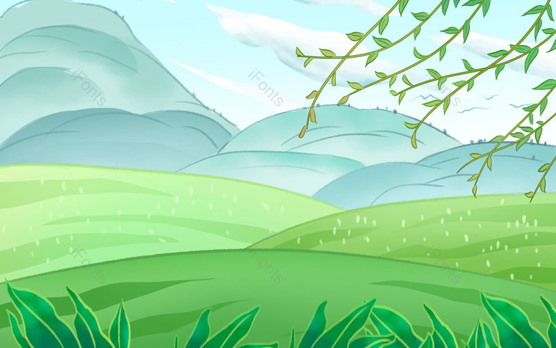 清明节装饰插画风景景色植物柳树元素,插画/手绘图,插画/手绘图库,插画/手绘图下载,插画/手绘